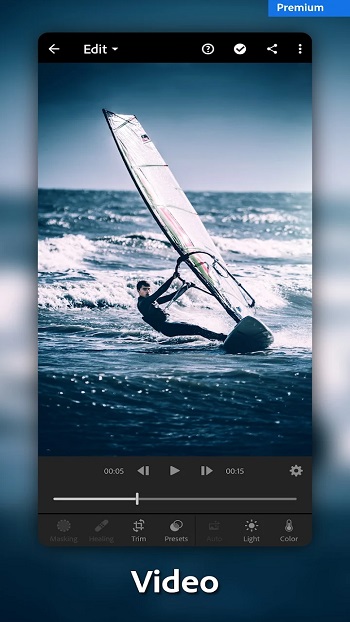 Adobe Lightroom app detail